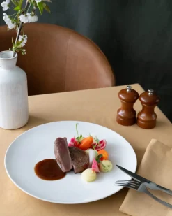 ACCOLADE Assiette gastro creuse rond blanc porcelaine Ø 25 cm Gusto Clearance