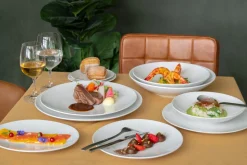 ACCOLADE Assiette gastro creuse rond blanc porcelaine Ø 25 cm Gusto Clearance