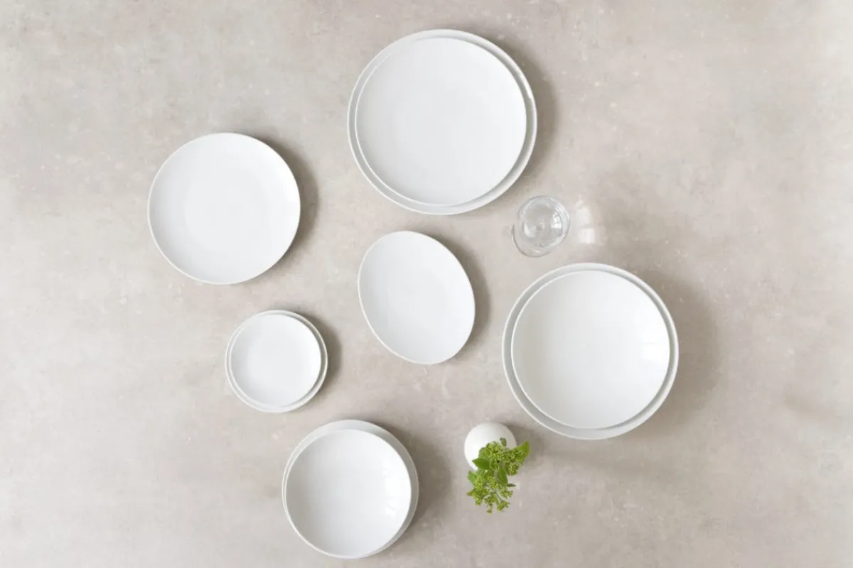 ACCOLADE Assiette gastro creuse rond blanc porcelaine Ø 25 cm Gusto Clearance