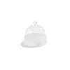 Assiette gourmet avec cloche rond blanc résine Nacryl® Ø 15 cm - MEALPLAK New