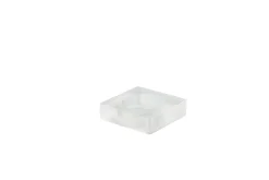 MEALPLAK Assiette gourmet carré blanc résine Nacryl® 15 cm New