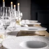 Assiette gourmet rond blanc porcelaine de limoges Ø 28 cm Collection L Couture - DEGRENNE Outlet