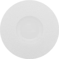 Assiette gourmet rond blanc porcelaine de limoges Ø 30 cm L' Perles De Rosee Blanches - DEGRENNE Hot