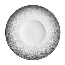 DEGRENNE Assiette gourmet rond blanc porcelaine de limoges Ø 30 cm L' Fragment Discount