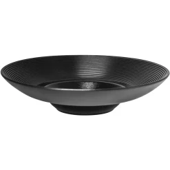 RAK Assiette gourmet rond noir porcelaine vitrifiée Ø 25,6 cm Edge Discount