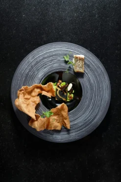Assiette gourmet rond noir porcelaine culinaire Ø 30,3 cm Sphere - REVOL New