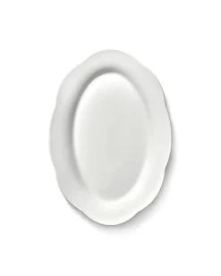 Assiette haute ovale blanc porcelaine 30x21 cm Silhouette - SERAX Hot
