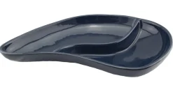Aucune Assiette à moules bleu grès émaillé 38x23 cm Outlet