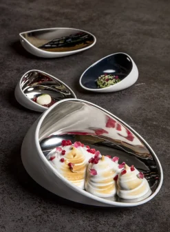 Assiette noir porcelaine 10x8 cm Jomon - COOKPLAY Outlet