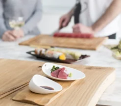 Assiette noir porcelaine 14x11 cm Jomon - COOKPLAY
