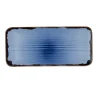 Assiette organique bleu indigo porcelaine vitrifiée 35x16 cm Harvest - DUDSON Outlet
