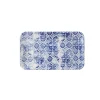 Assiette organique bleu porcelaine vitrifiée 27x16 cm Porto - DUDSON Best