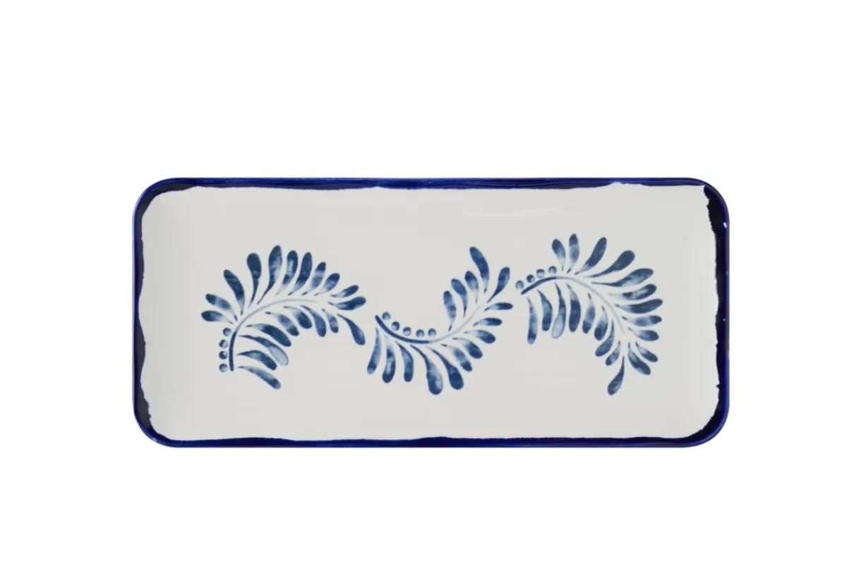 DUDSON Assiette organique Ink porcelaine vitrifiée 35x16 cm Harvest Mediterranean Outlet