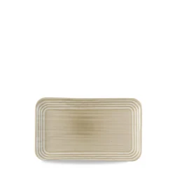 Assiette organique Linen porcelaine vitrifiée 27x16 cm Harvest Norse - DUDSON Outlet