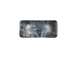 DUDSON Assiette organique noir porcelaine vitrifiée 35x16 cm Urban Clearance