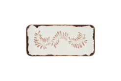 Assiette organique terracotta porcelaine vitrifiée 35x16 cm Harvest Mediterranean - DUDSON Best