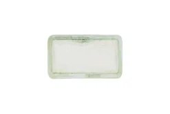 DUDSON Assiette organique vert porcelaine vitrifiée 27x16 cm Finca Flint Discount