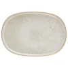 Assiette ovale beige grès émaillé 33x22,5 cm Sand - ACCOLADE Discount
