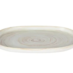 ACCOLADE Assiette ovale beige grès émaillé 33x22,5 cm Aurora Best