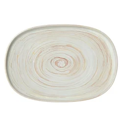 ACCOLADE Assiette ovale beige grès émaillé 33x22,5 cm Aurora Best
