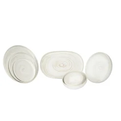 ACCOLADE Assiette ovale beige grès émaillé 33x22,5 cm Aurora Best