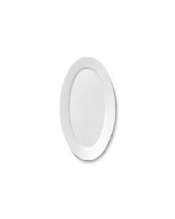 SERAX Assiette ovale blanc porcelaine 18,5x10 cm Silhouette Outlet