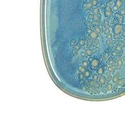 Assiette ovale bleu grès émaillé 33x22,5 cm Magic - ACCOLADE Discount