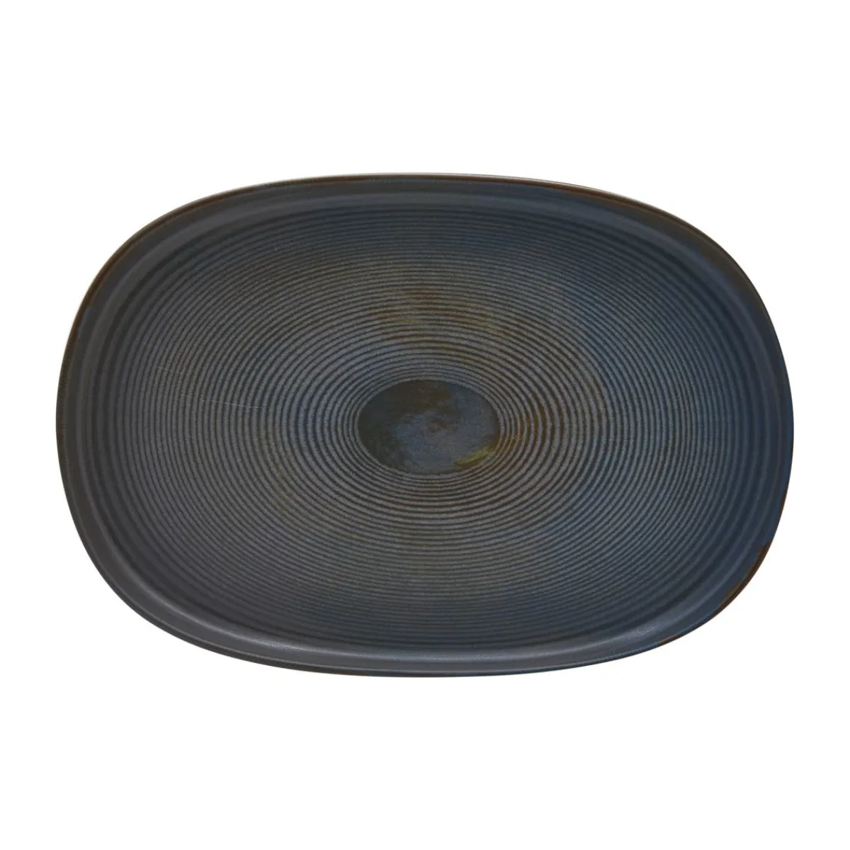 Assiette ovale grès émaillé 33x22,5 cm Tornado - ACCOLADE