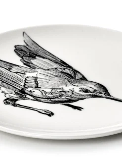 SERAX Assiette à pain rond HUMMINGBIRD porcelaine Ø 12 cm Unity Outlet