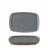 Assiette à partager rectangulaire gris porcelaine vitrifiée 22x15 cm Emerge Seatle - CHURCHILL Clearance