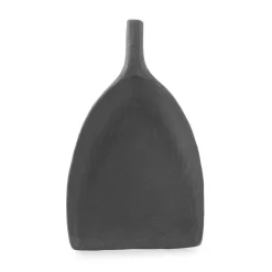Assiette pelle Noir brut porcelaine culinaire 18,5x14,5 cm Yli - REVOL Clearance