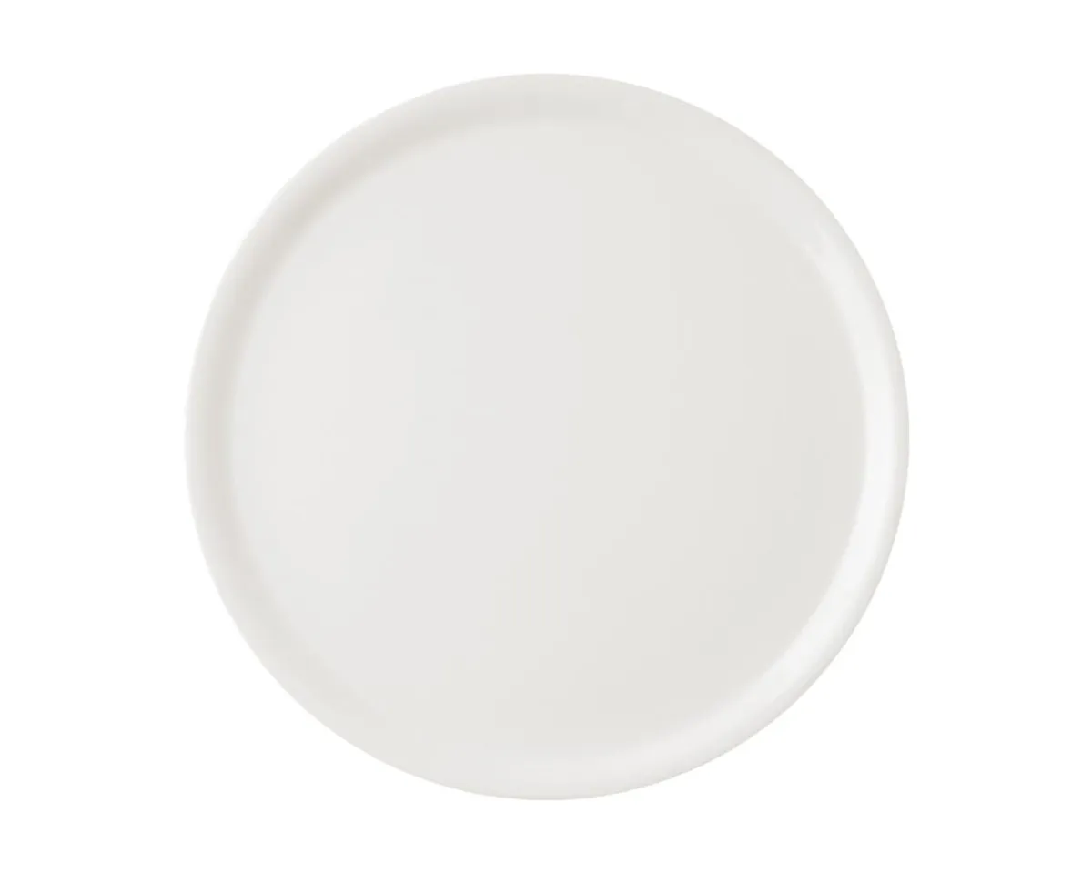 Assiette à pizza rond ivoire porcelaine vitrifiée Ø 31,5 cm Banquet - RAK Clearance