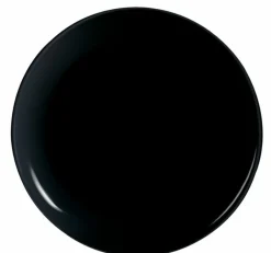 Assiette à pizza rond noir verre trempé Ø 32,1 cm Evolutions   - ARCOROC Discount
