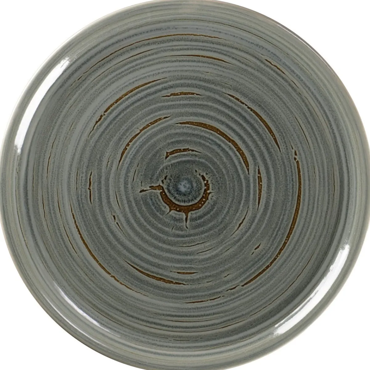 Assiette à pizza rond Peridot porcelaine vitrifiée Ø 32,8 cm stone Spot - RAK Online