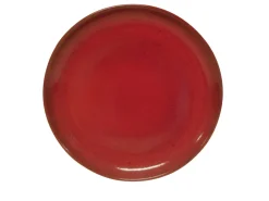 PRO.MUNDI Assiette à pizza rond rouge grès émaillé Ø 33 cm Gres Couleur