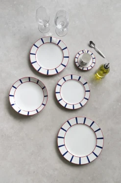 Assiette plate avec aile blanc porcelaine Ø 27 cm Ama - ACCOLADE Sale