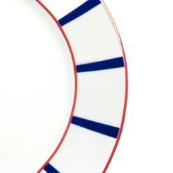 Assiette plate avec aile blanc porcelaine Ø 24 cm Ama - ACCOLADE