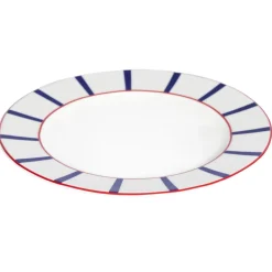 Assiette plate avec aile blanc porcelaine Ø 24 cm Ama - ACCOLADE