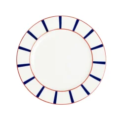 Assiette plate avec aile blanc porcelaine Ø 24 cm Ama - ACCOLADE