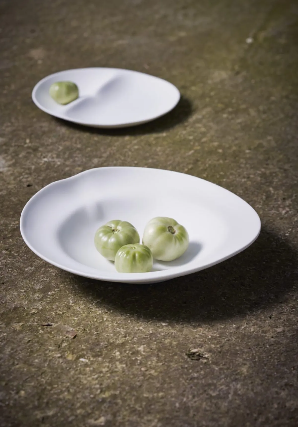 Assiette plate blanc porcelaine 31,5x30 cm Shell - COOKPLAY Discount