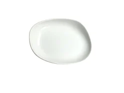 Assiette plate blanc porcelaine 14x11 cm Yayoi - COOKPLAY Outlet