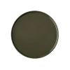 APS Assiette plate bord droit rond marron porcelaine Ø 26 cm The Grid Outlet