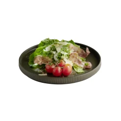 APS Assiette plate bord droit rond marron porcelaine Ø 26 cm The Grid Outlet