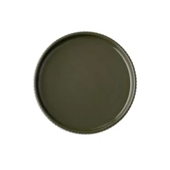 Assiette plate bord droit rond marron porcelaine Ø 16 cm The Grid - APS Outlet