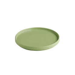 APS Assiette plate bord droit rond vert porcelaine Ø 23 cm The Grid Outlet