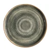 PRO.MUNDI Assiette plate bord droit rond gris anthracite porcelaine Ø 20 cm Terra Best