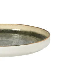 PRO.MUNDI Assiette plate bord droit rond gris anthracite porcelaine Ø 20 cm Terra Best