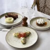 PRO.MUNDI Assiette plate bord droit rond beige porcelaine Ø 27 cm Lunéa Best