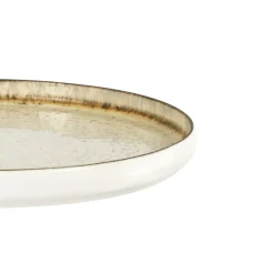 PRO.MUNDI Assiette plate bord droit rond beige porcelaine Ø 27 cm Lunéa Best