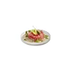 Assiette plate bord droit rond transparent verre Ø 16 cm The Grid - APS Outlet